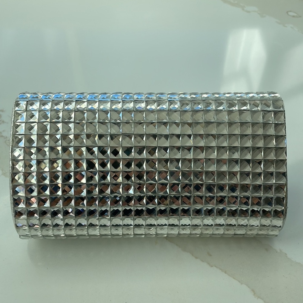 Silver Starlet clutch or chain, new with tag